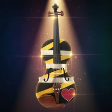 Rozanna's LOVE Wrap Violin Outfit | Gold & Silver Metallic Wrap, Red Heart
