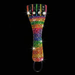 Rainbow Crystal Violin Tailpiece | Multi-Color Crystal Fine Tuners