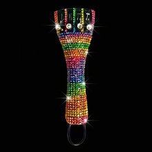 Rainbow Crystal Violin Tailpiece | Multi-Color Crystal Fine Tuners