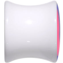 Blue and Pink Candy Swirl Saddle Plug Set Available in Sizes 0G to 20mm