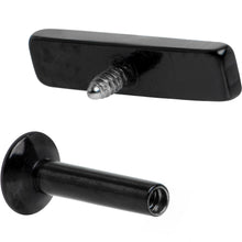 1/4 9mm Black IP Rectangle Internal Thread Daith Cartilage Tragus