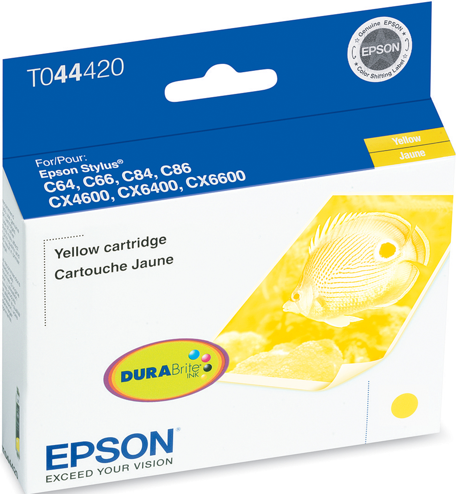 New, Pre-Owned - Epson (T044) Yellow Ink Cartridge, T044420