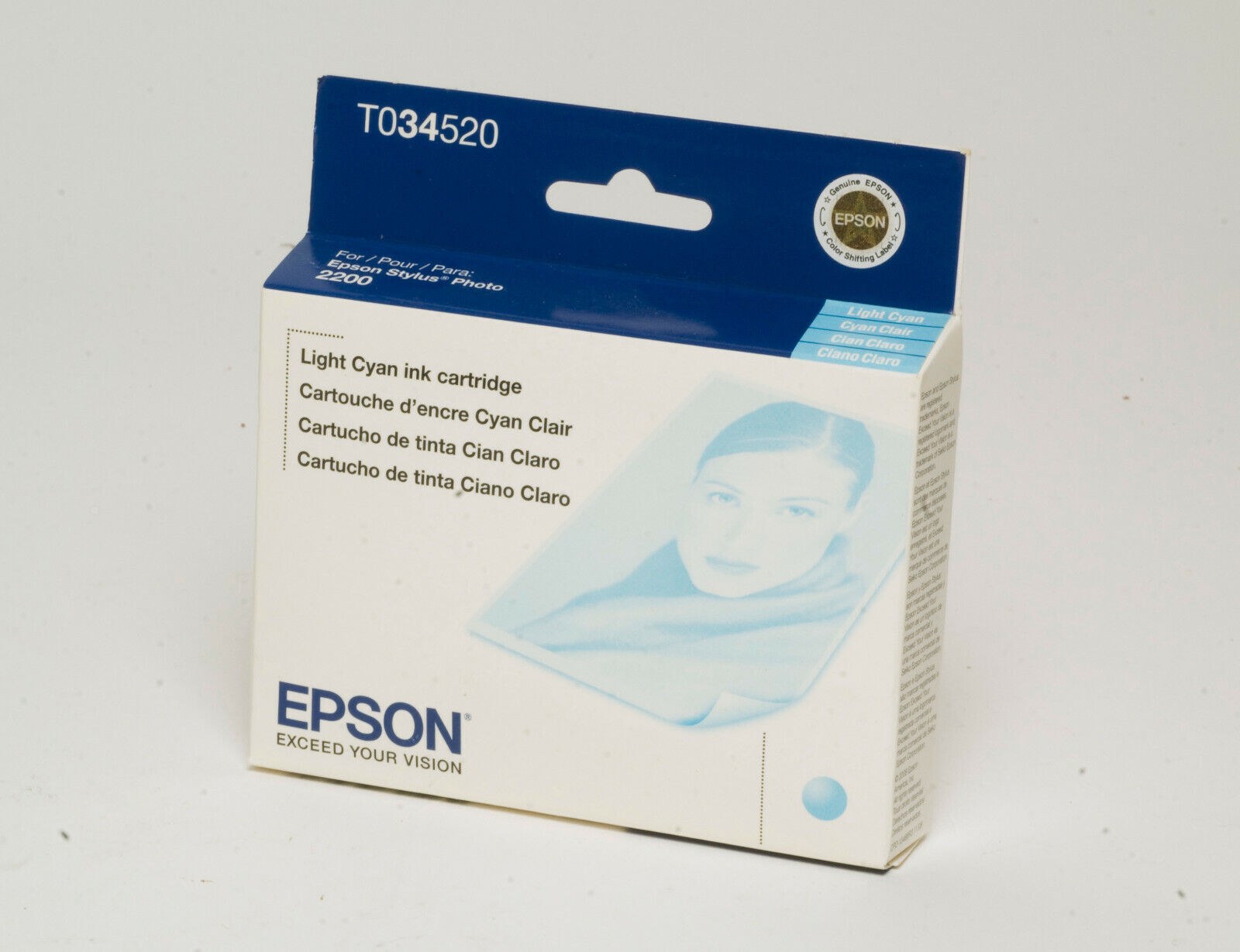 New, Pre-Owned - Epson 34 (T0345) Light Cyan Ink Cartridge