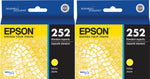 New, Pre-Owned - Epson 252 Yellow Ink Cartridge | 2 pack