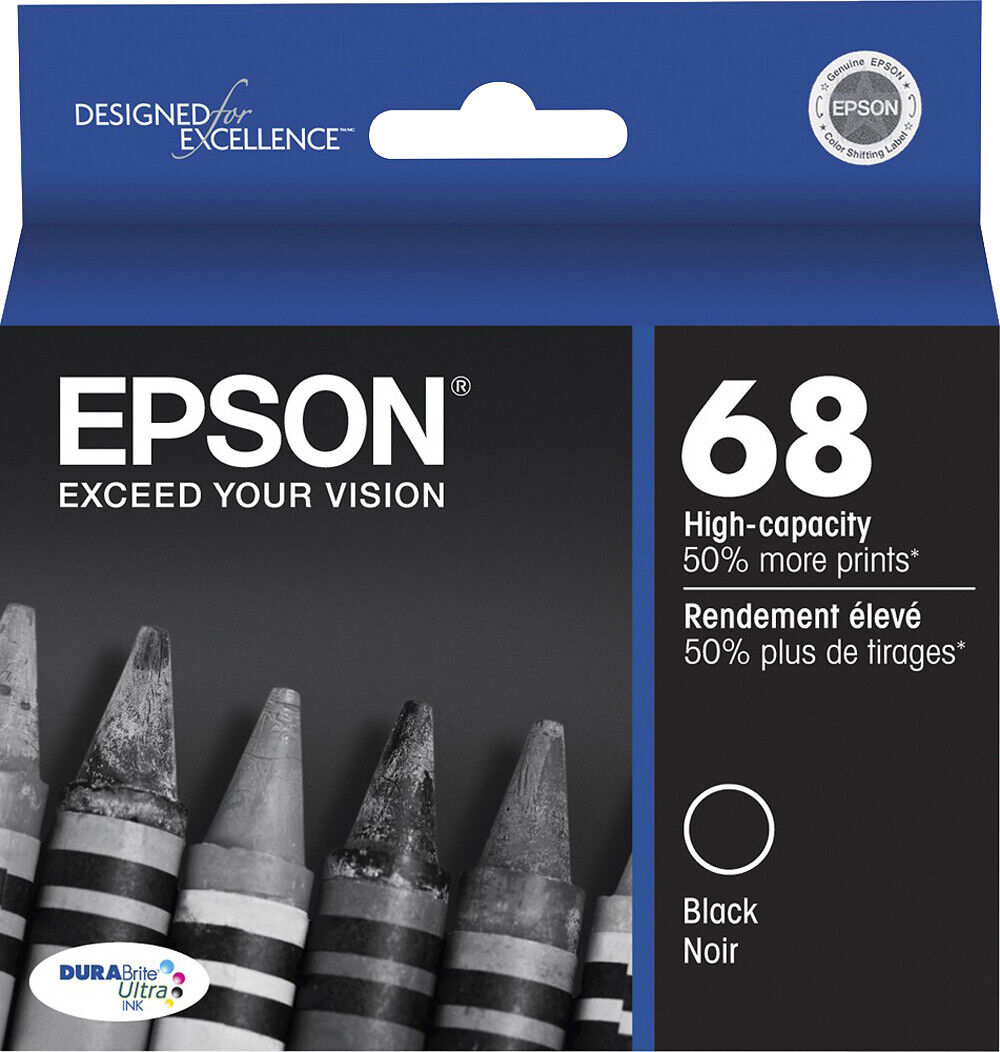 New, Pre-Owned - Epson 68 Black Ink Cartridge