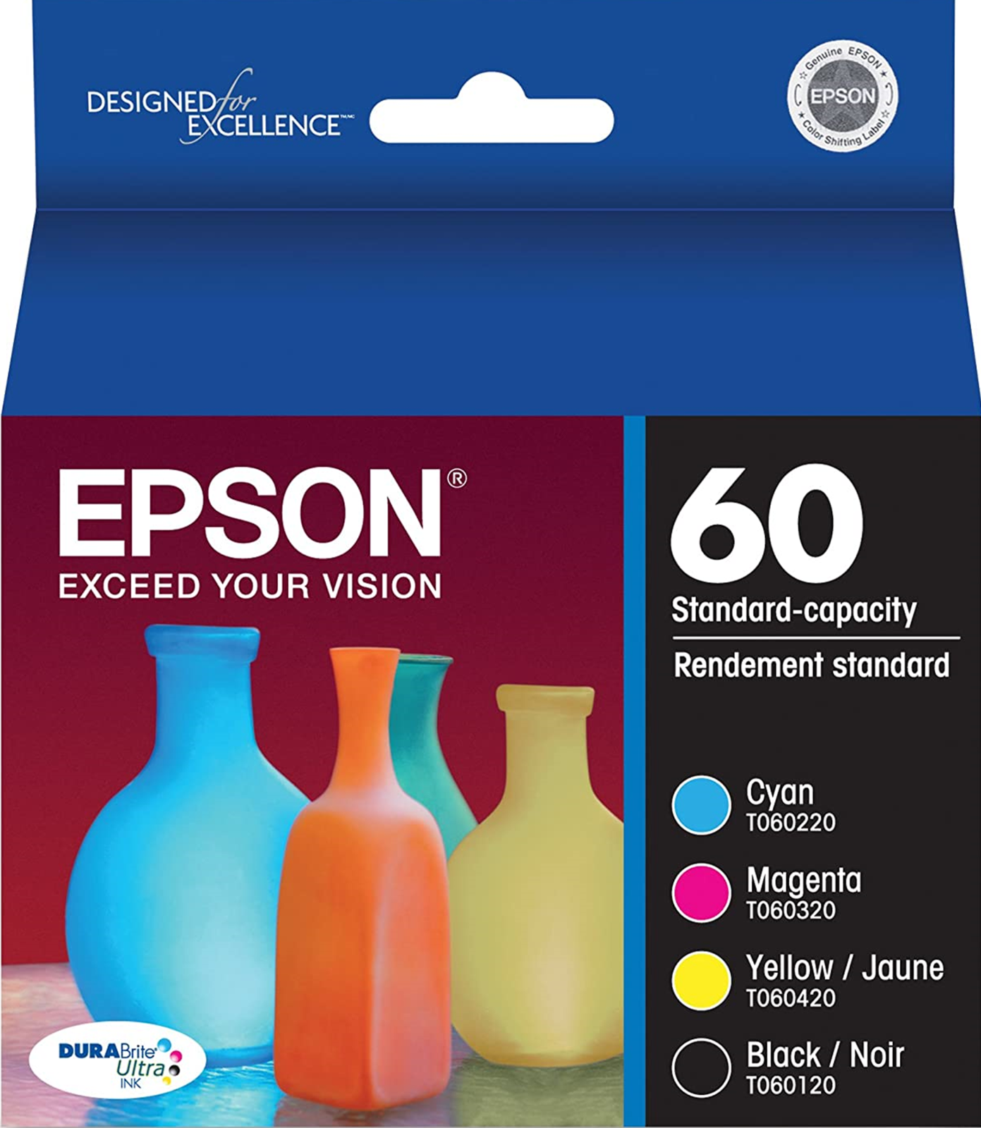 New, Pre-Owned - Epson 60 4 Pack Ink Cartridges