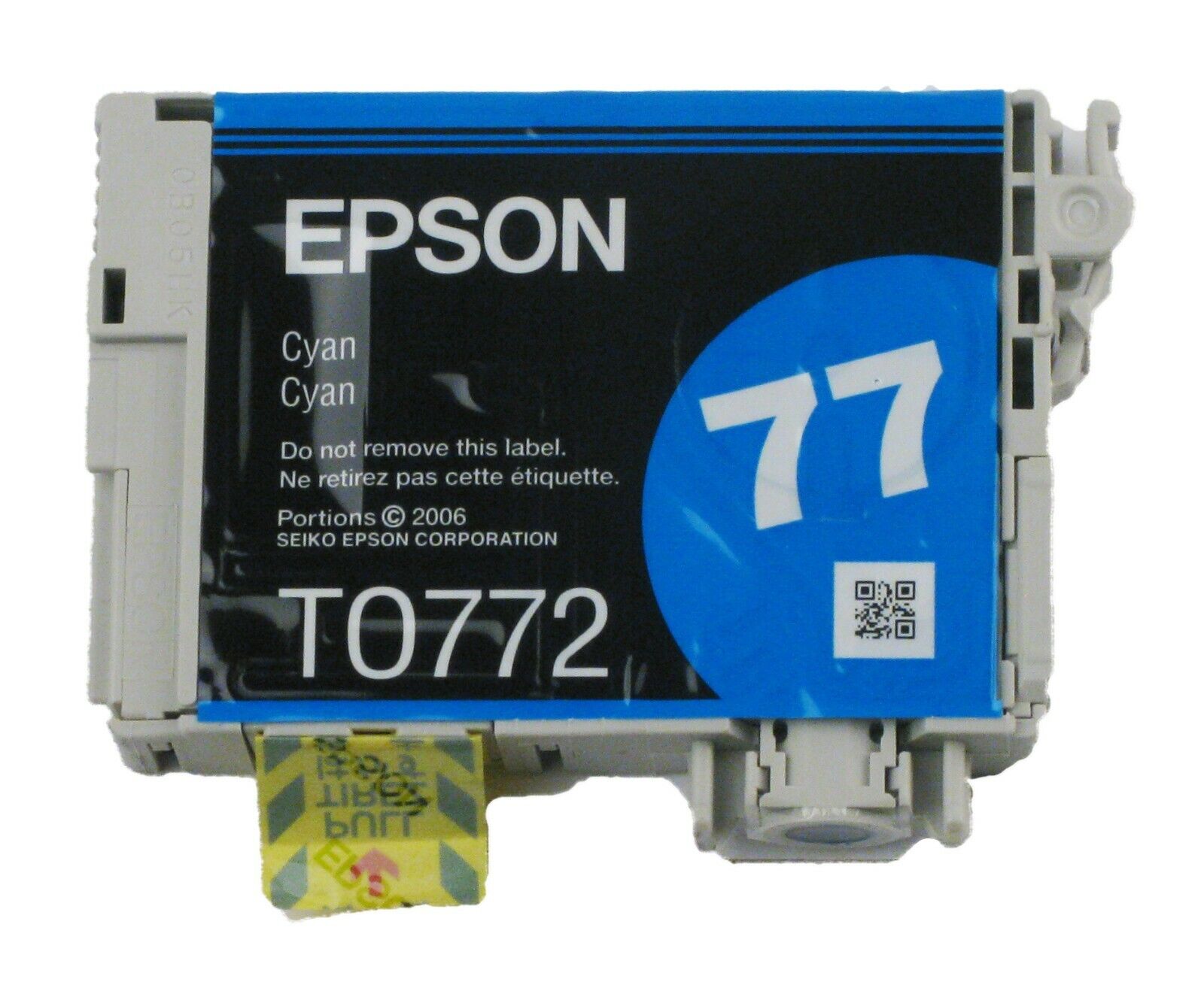 New, Pre-Owned - Epson 77 (T0772) Cyan Ink Cartridge
