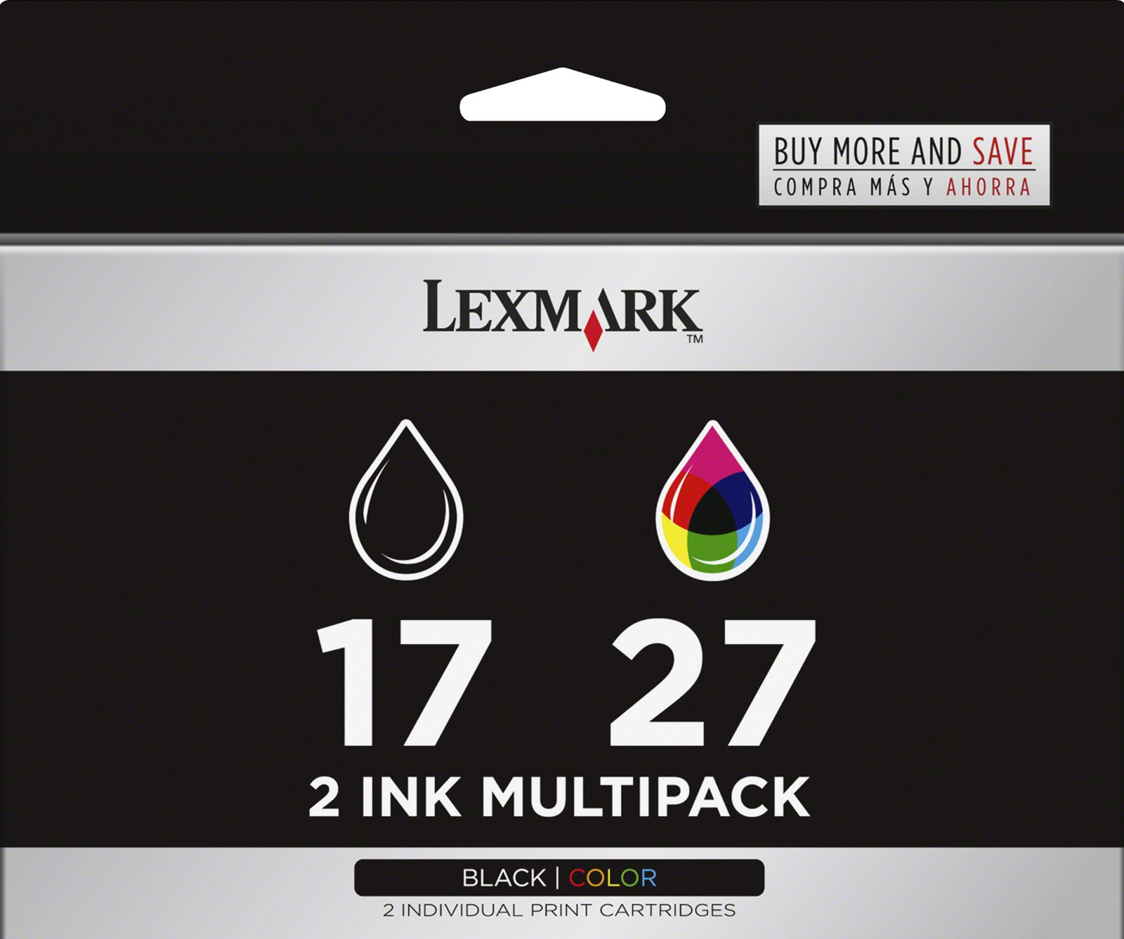 New, Pre-Owned - Lexmark 17/27 Black and Color Ink Cartridge - 2 Pack