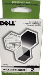 New, Pre-Owned - Dell Series 2 7Y743 Black Ink Cartridges