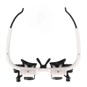 2-LED Head-Mounted Magnifier Glasses – 8x/15x/23x with Repair Light