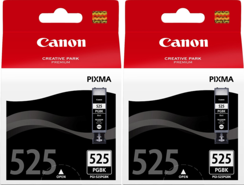 New, Pre-Owned - Canon PGI-525 Black Ink Cartridges- 2 Pack