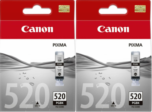 New, Pre-Owned - Canon PGI-520 Black Ink Cartridges- 2 Pack