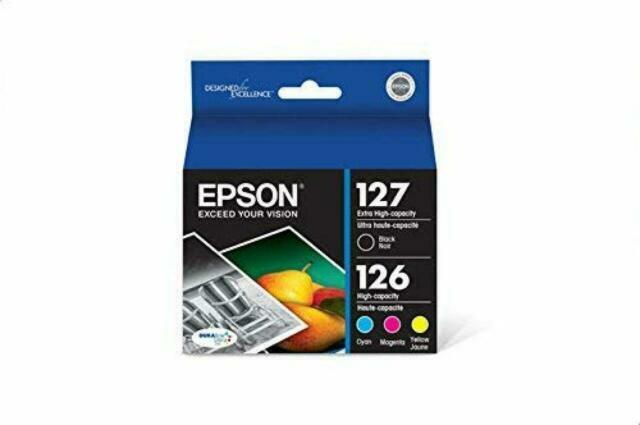 New, Pre-Owned - Epson 127 Black and 126 Cyan, Magenta and Yellow ink cartridges