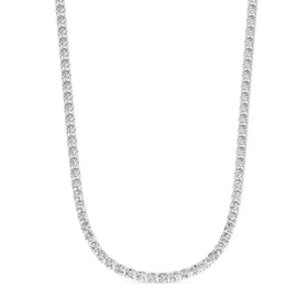 16 CTW Lab Grown Diamond Tennis Necklace – 14kt White Gold, 18’’
