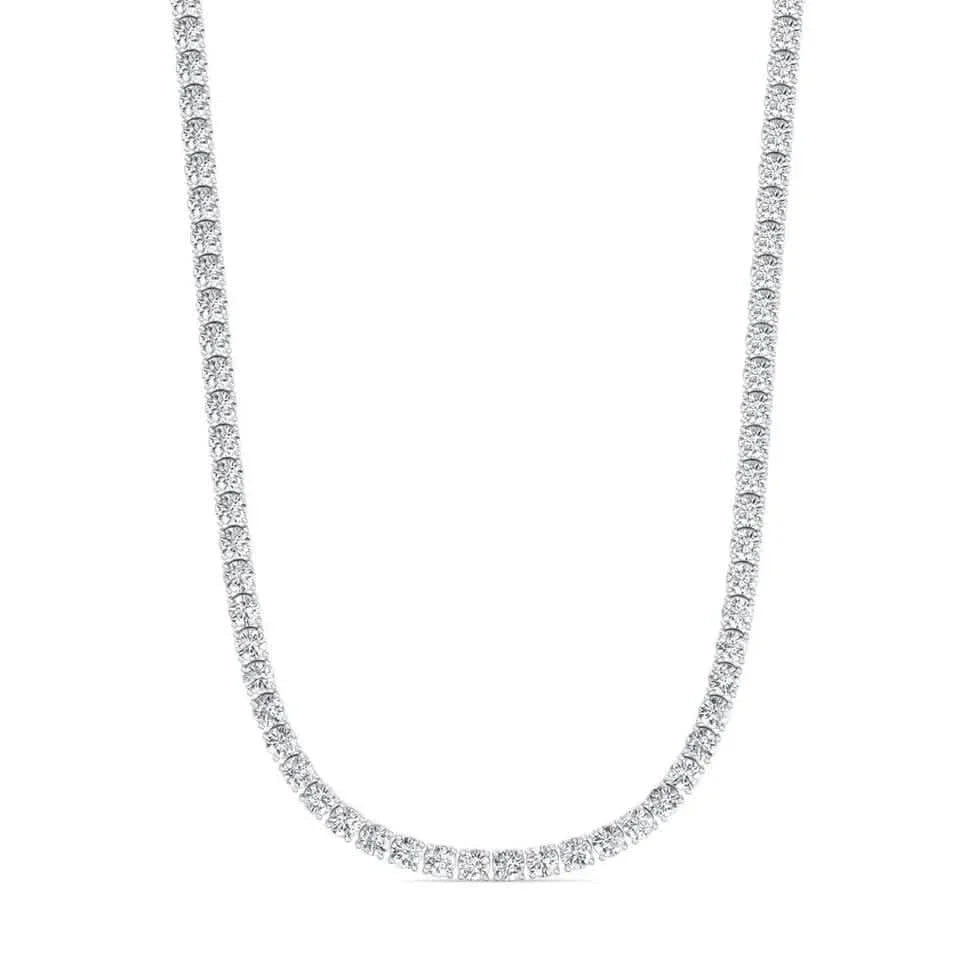 16 CTW Lab Grown Diamond Tennis Necklace – 14kt White Gold, 18’’
