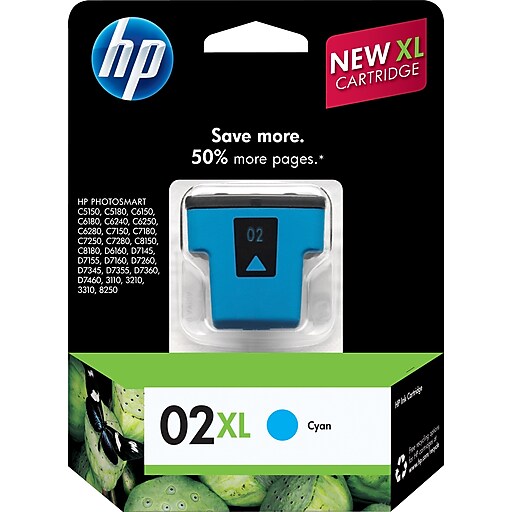New, Pre-Owned - HP 02XL (C8730WN) Cyan Ink Cartridge