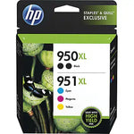 New, Pre-Owned - HP 950XL Black 2 & 951XL Cyan, Magenta & Yellow Ink Cartridges, T0A83AA