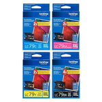 New, Pre-Owned - Brother LC79 Black, Cyan, Magenta, Yellow Ink Cartridges