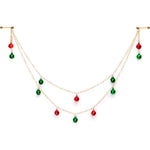 Handcrafted Gold Tone Anodized Christmas Bells Dangle Nipple Chain
