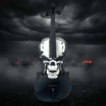 Scourge of War Skull Violin Outfit | Carbon Fiber Bow & Crystal Fine Tuners