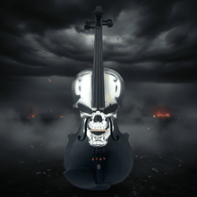 Scourge of War Skull Violin Outfit | Carbon Fiber Bow & Crystal Fine Tuners