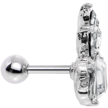 16G 1/4 Clear Gem Flower Tiara Amulet Cartilage Tragus Earring