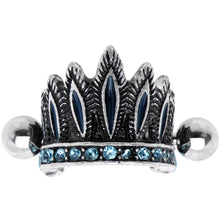 16G 1/4 Aqua Blue Tribal Headdress Helix Cuff Cartilage Earring