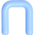 10G 1/2 Light Blue Flexible Bioplast Square Septum Retainer