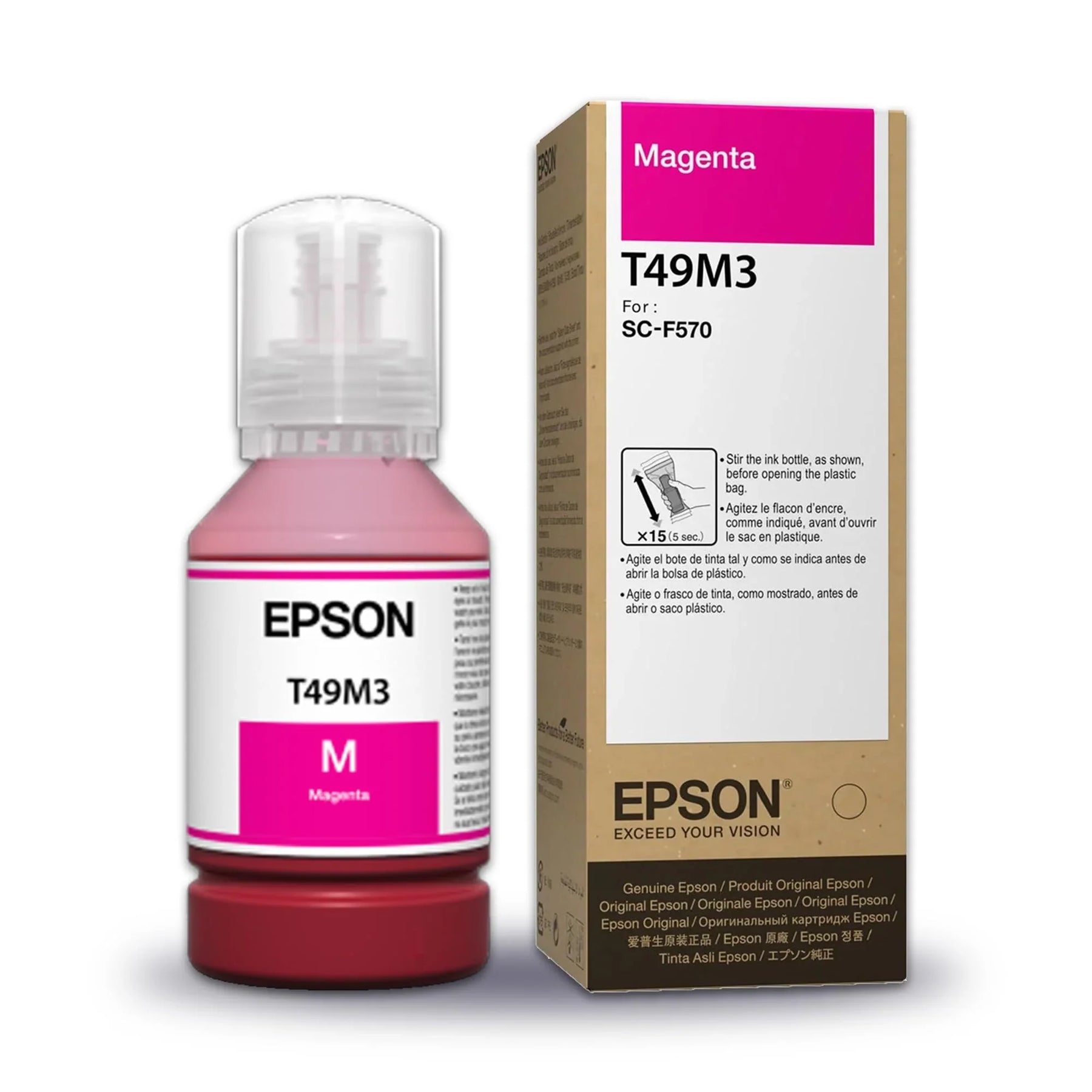 New, Pre-Owned - Epson 140ml Magenta Ink Bottle, T49M320