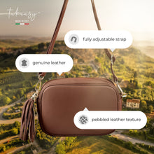 Italian Genuine Calf Leather Crossbody Bag 231302