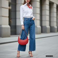 Italian Genuine Calf Leather Shoulder Bag 222024