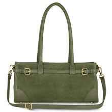 Italian Genuine Suede & Calf Leather Shoulder Bag 282615