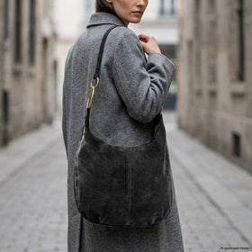 Italian Genuine Suede Hobo Bag | Belluno