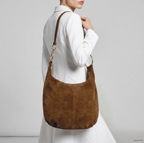 Italian Genuine Suede Hobo Bag | Belluno