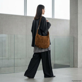 Italian Genuine Suede Hobo Bag | Belluno