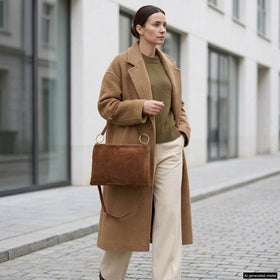 Italian Genuine Suede Shoulder Bag | Modena