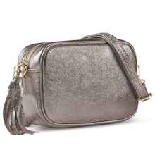 Italian Genuine Metallic Suede Crossbody Bag 231302