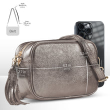 Italian Genuine Metallic Suede Crossbody Bag 231302