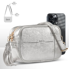 Italian Genuine Metallic Suede Crossbody Bag 231302