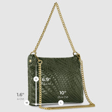 Italian Genuine Grid Suede Crossbody Bag 101315