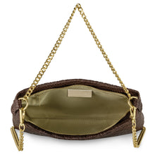 Italian Genuine Grid Suede Crossbody Bag 101315