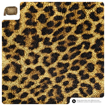 Italian Genuine Leopard-Print Metallic Suede Crossbody Bag 231302