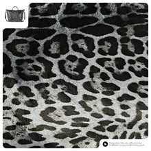 Italian Genuine Leopard-Print Metallic Suede Top-Handle Bag 112334