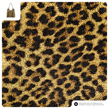Italian Genuine Leopard-Print Metallic Suede Tote Bag 191722