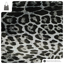 Italian Genuine Leopard-Print Metallic Suede Tote Bag 191722