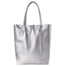 Italian Genuine Metallic Full-Grain Leather Tote Bag 201718