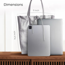 Italian Genuine Metallic Full-Grain Leather Tote Bag 201718