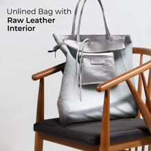 Italian Genuine Metallic Full-Grain Leather Tote Bag 201718