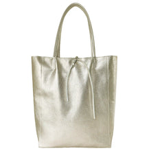 Italian Genuine Metallic Full-Grain Leather Tote Bag 201718