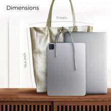 Italian Genuine Metallic Full-Grain Leather Tote Bag 201718